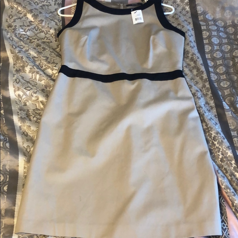 Black and beige dress